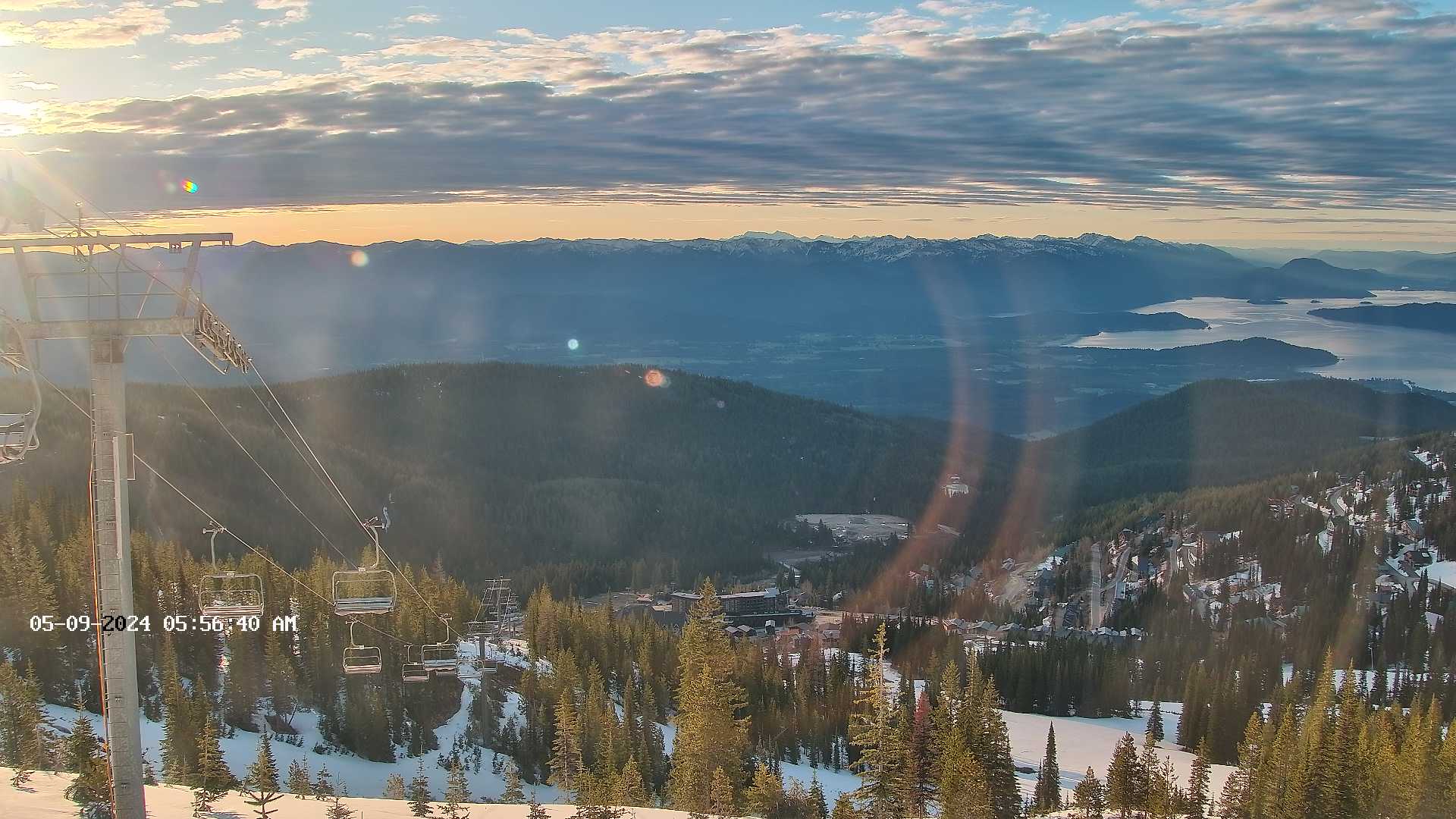 View from the top of the Basin Express Quad | Schweitzer Mountain Resort cams